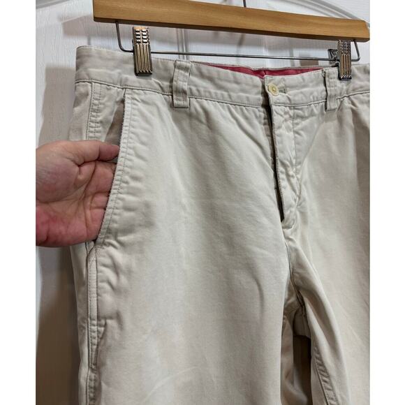 Vineyard Vines Men 33x30 Cotton Flat Front Casual Chino Pants Preppy Relaxed - Picture 4 of 8